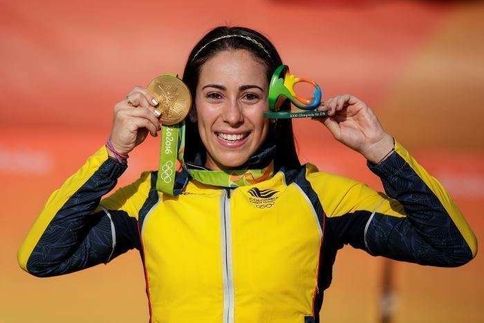 La campeona colombiana Mariana Pajón Londoño.