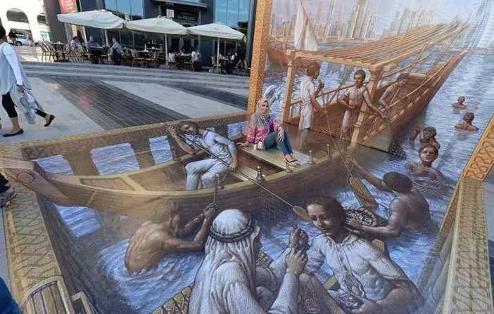 Una pintura de la muestra Dubai Canvas de 2015.