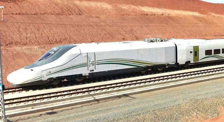 Una imagen del tren Talgo 350 en Arabia Saudita.