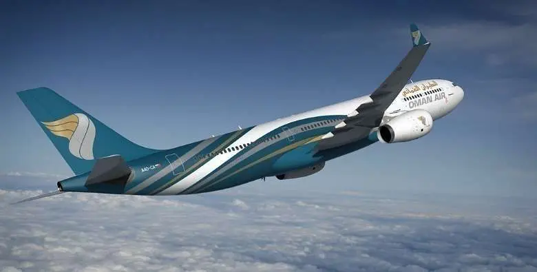 Un avión de la aerolínea Oman Air.