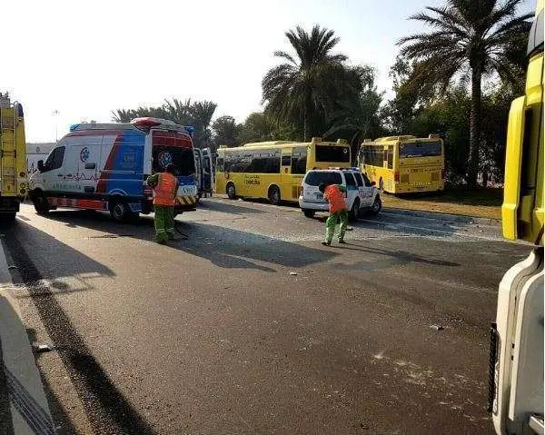 Una imagen suministrada por la Policía de Abu Dhabi del lugar del siniestro.