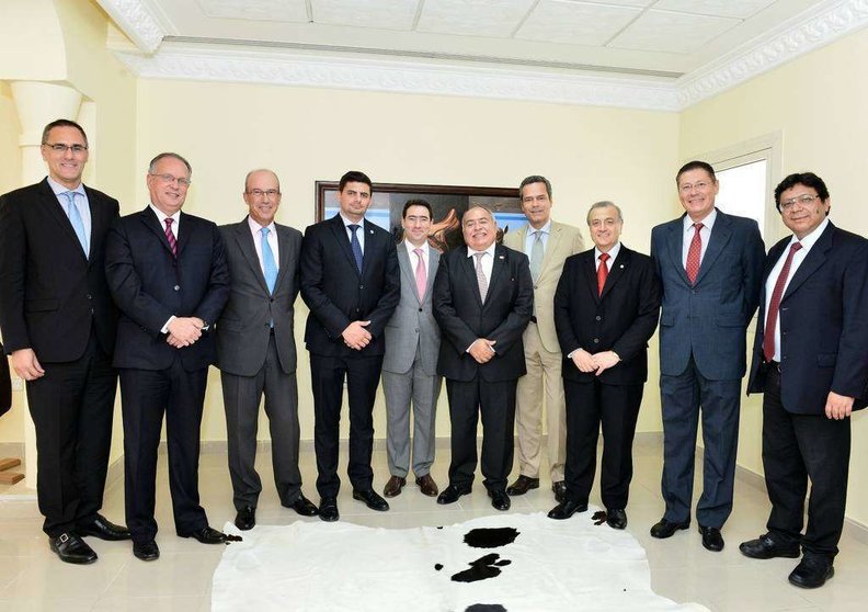 Encuentro de diplomáticos latinos en la Embajada de Uruguay en Abu Dhabi. (Manaf K. Abbas)