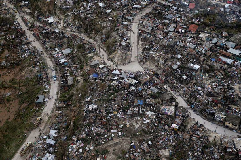 La ciudad de Jeremie, en Haití, ha quedado completamente devastada tras el paso del huracán Matthew. (Daniel G. Cappa, Twitter)