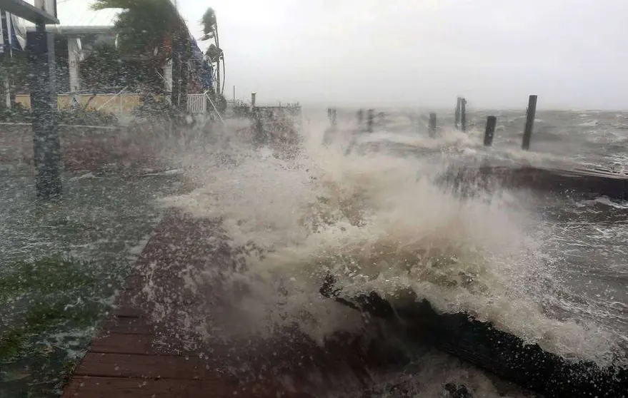 El huracán Matthew a su paso por el estado de Florida.