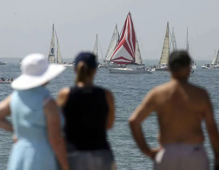 Imagen de la desaparecida Regata Huelva-Isla de La Gomera, precursora de la actual Regata Oceánica 525 Aniversario. (Julián Pérez)