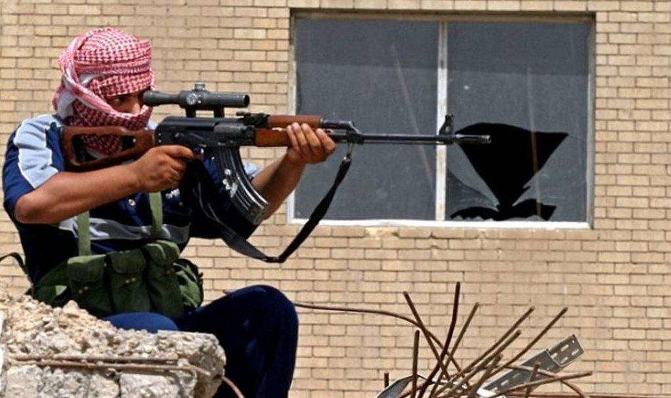 En la foto de Reuters un soldado en Irak.