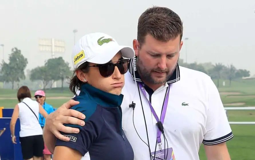 La golfista francesa Anne Lise Caudal en Dubai.