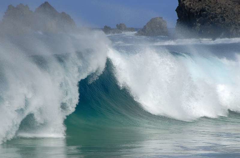 Las olas de mayor altura se producen en el Atlántico Norte.