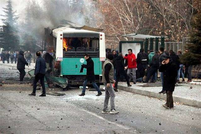 Lugar en la que se ha producido la explosión, en Kayseri. (Reuters)