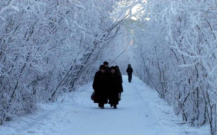 Ciudadanos en Siberia.