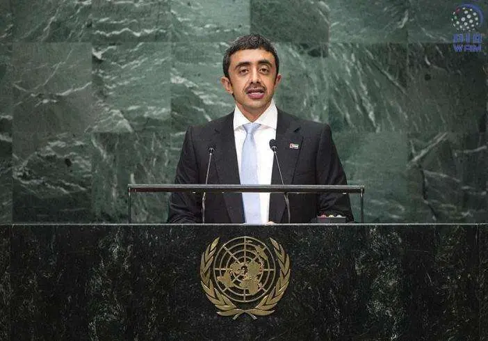 Abdullah bin Zayed ante las Naciones Unidas. 