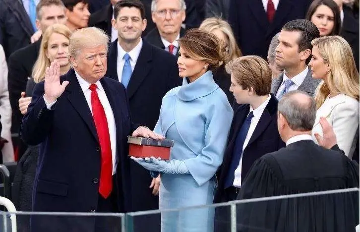 Donald Trump, durante su toma de posesión. (@whitehouse)