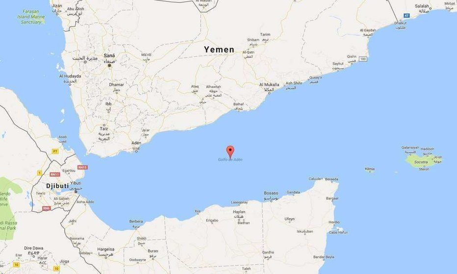 Yemén y Golfo de Adén. (Google Map)