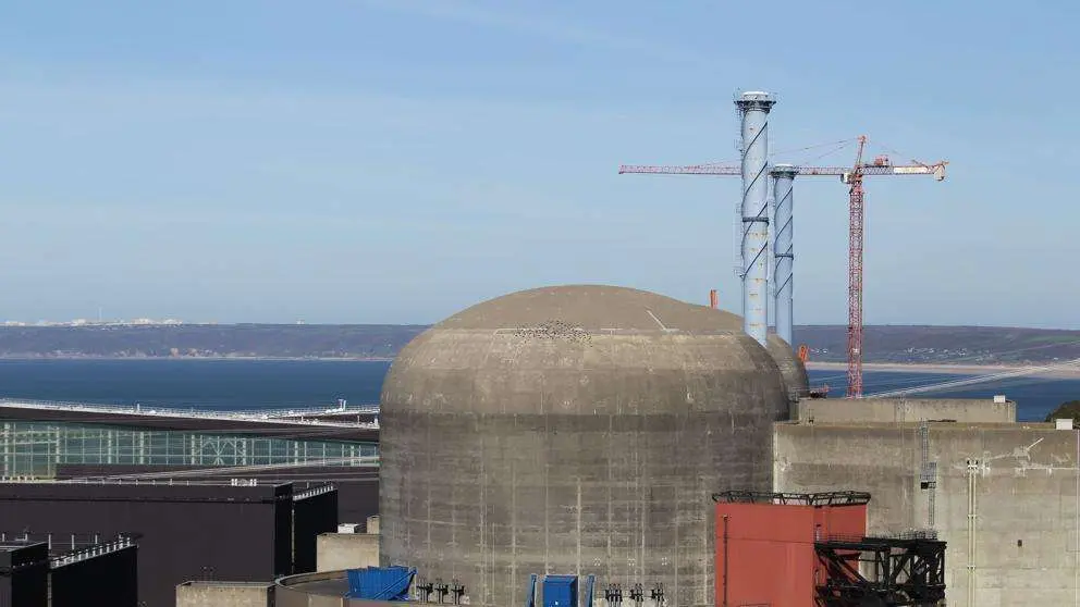 Planta nuclear de Flamaville en Francia.