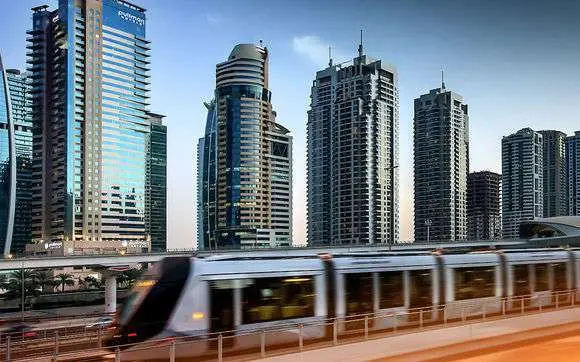 Una perspectiva de Jumeirah Lake Towers en Dubai.