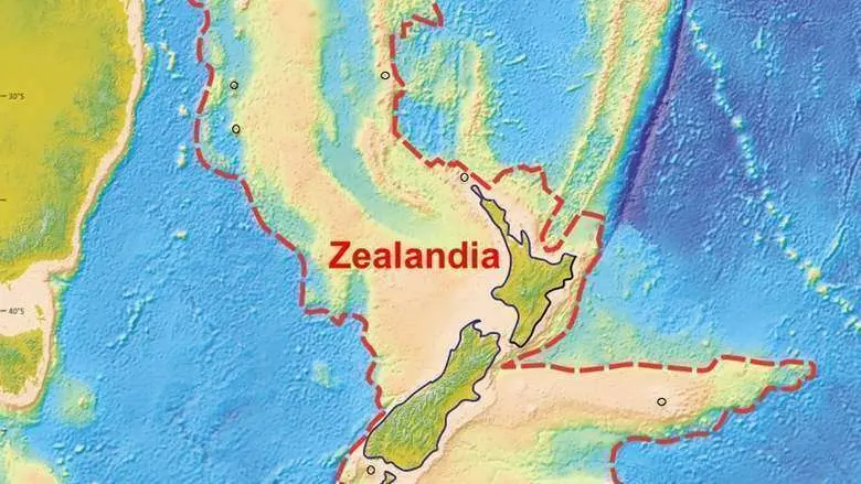 El 94% de Zealandia se encuentra sumergido bajo el agua.