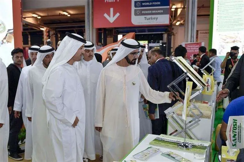 El jeque Mohammed durante su visita a Gulfood 2017.