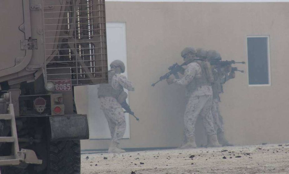 Fuerzas Especiales de Élite de Emiratos Árabes durante maniobras. (EL CORREO)