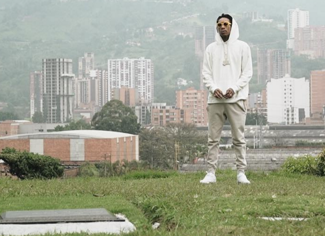 Foto compartida por Wiz Khalifa en su perdil de Instagram durante su visita a Colombia. 