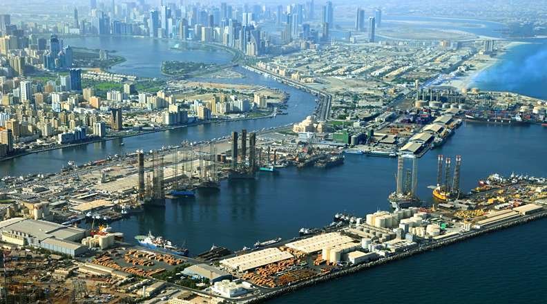 El puerto Khalid en Sharjah.