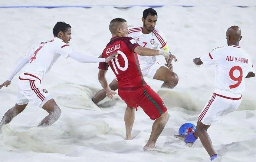 Un momento del encuentro entre Portugal y EAU en Bahamas.