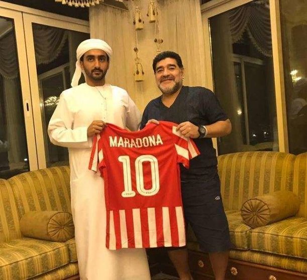Maradona presentó a su nuevo equipo en su perfil de Facebook.