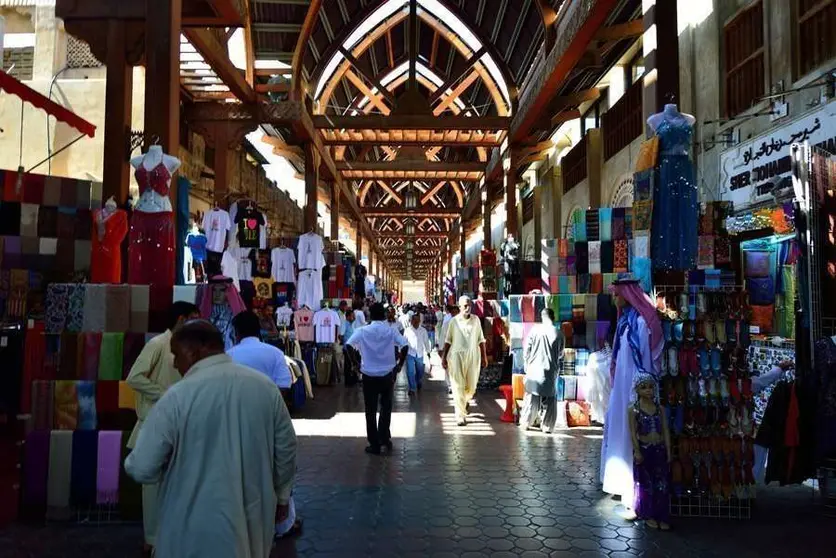 Una imagen del zoco en la vieja Dubai.