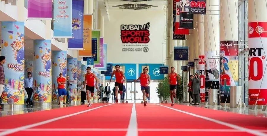 Instalaciones de interior de Dubai Sports World. 