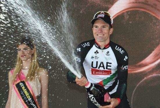 El ciclista esloveno del UAE Team Emirates ganador de la 4ª etapa del Giro de Italia.