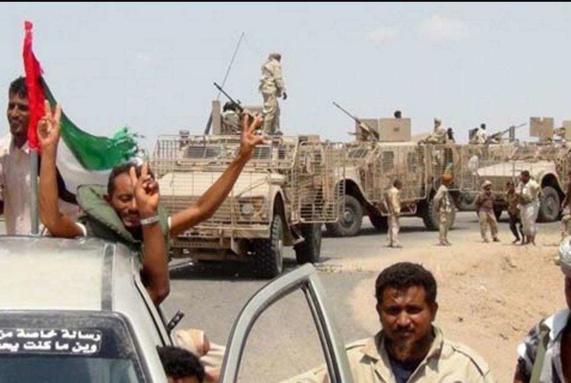 Militares en la ciudad de Taiz en Yemen.