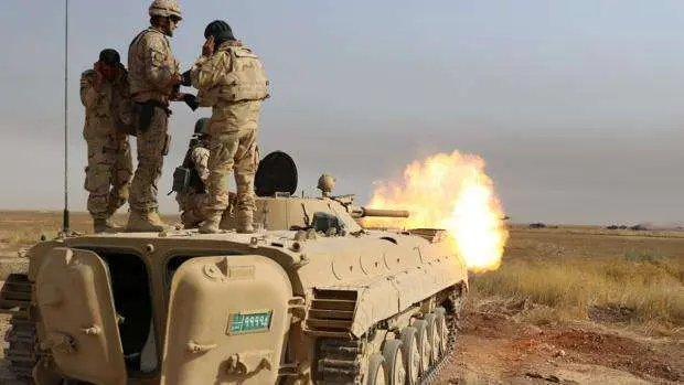 Soldados en la ciudad iraquí de Mosul.