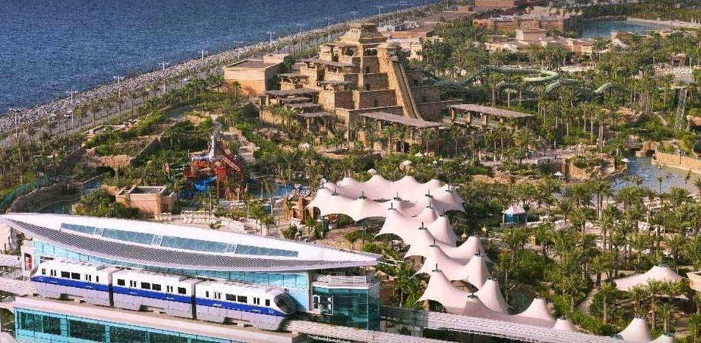 El parque acuático Aquaventure en el hotel Atlantis de Dubai.