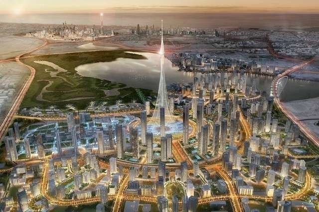 Recreación virtual de Dubai Creek Harbour. (Emaar Propierties)