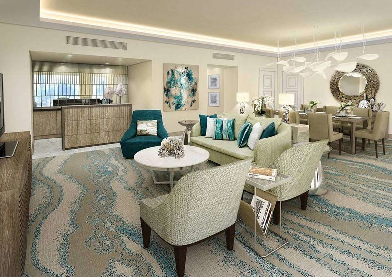 Una habitación renovada del hotel Atlantis The Palm en Dubai.