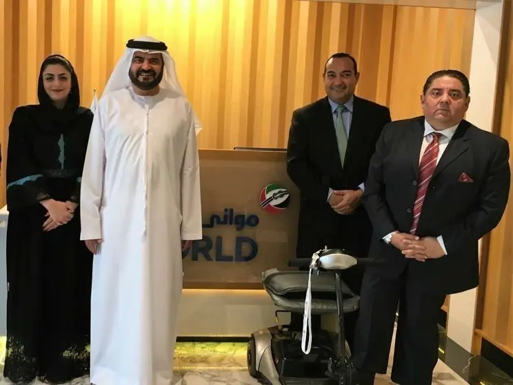 De izquierda a derecha, Fadwa Mohamed, Mohamed Al Muallen -representante de DP World-, Ernesto Roca y Mario Vallejo. (Cedida)