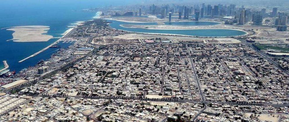 Vista aérea de Dubai.