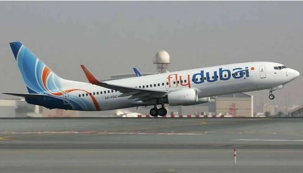 Un avión de la aerolínea Flydubai.