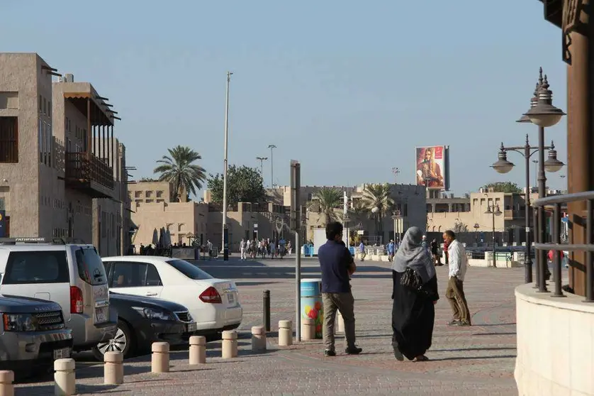 La turística zona de Bastakiya en Dubai. (EL CORREO)