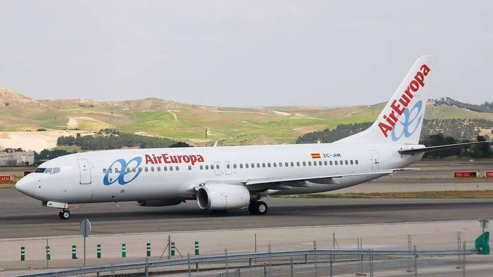 Un avión de la aerolínea española, Air Europa.