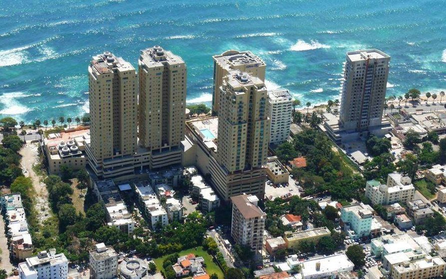 Perspectiva urbana de Santo Domingo, capital de la República Dominicana.