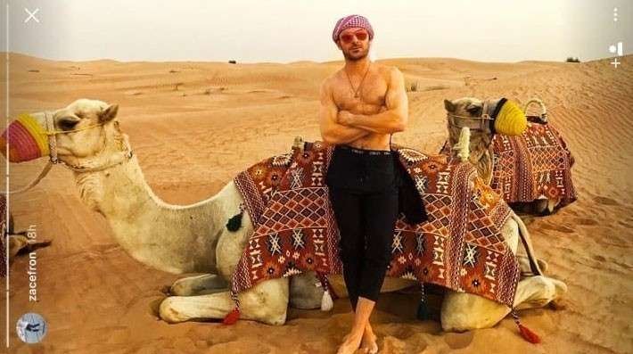 El actor Zac Efron en Dubai.