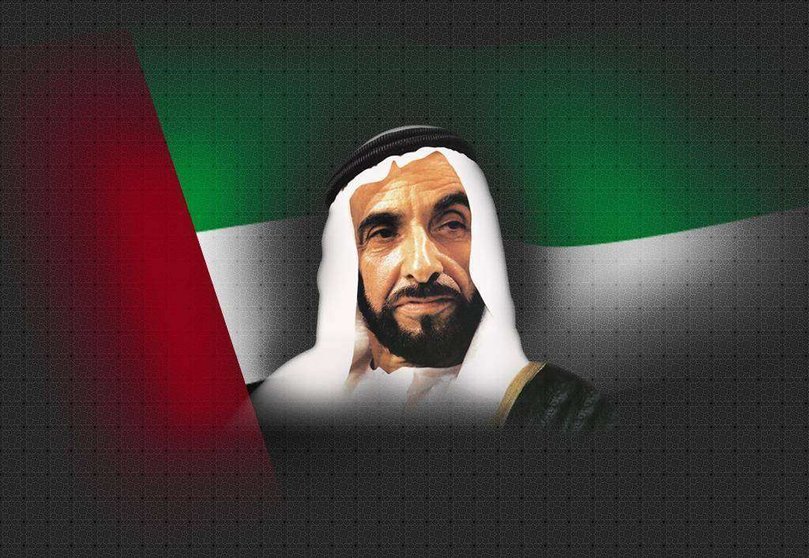 El difunto jeque Zayed bin Sultan Al Nahyan, fundador de Emiratos Árabes Unidos.