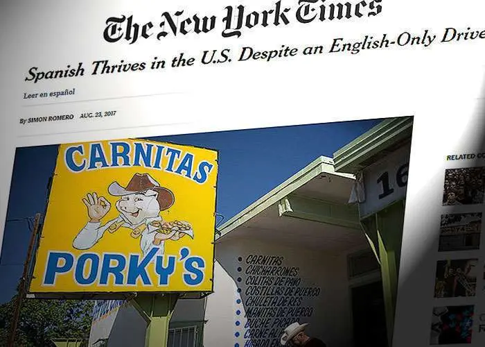 Una captura de pantalla de la edición digital del New York Times.