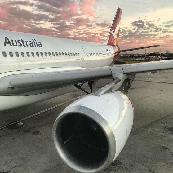 Un avión de la aerolínea australiana Qantas. (Qantas, Facebook)