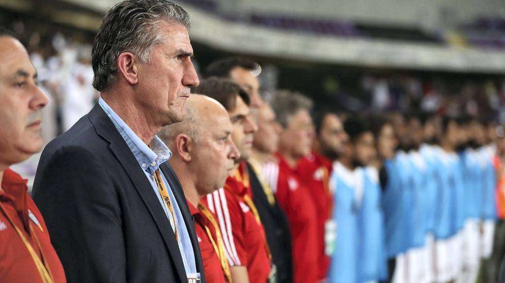 El técnico de EAU, Edgardo Bauza, confía en las posibilidades de su equipo de vencer a Irak. Chris Whiteoak / El Nacional
