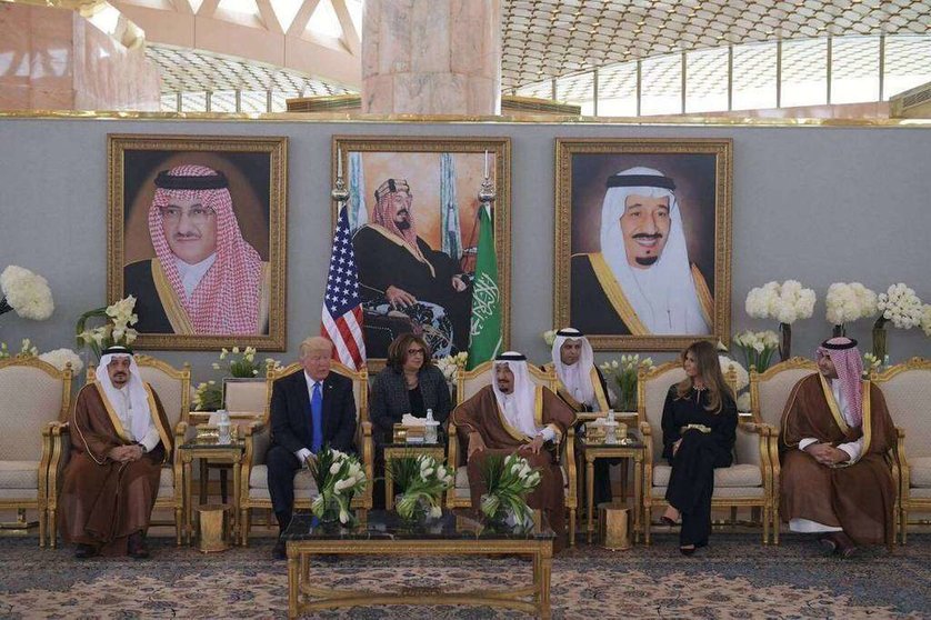 Donald Trump y el rey Salman, durante la visita del presidente de EEUU a Arabia.
