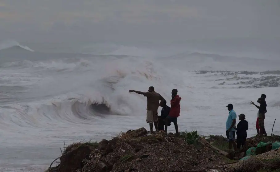 Puerto Príncipe en Haití, durante el paso del huracán Matthew en 2016.