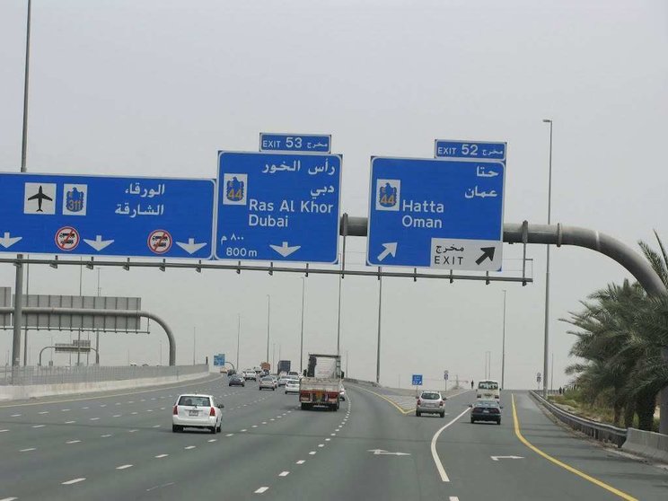 Un tramo de la Emirates Road en Dubai.