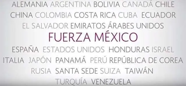 Una captura del vídeo editado por México en agradecimiento a la ayuda internacional recibida.