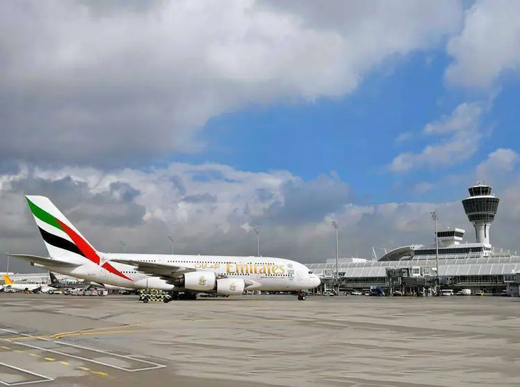 Un avión de Emirates Airlines.